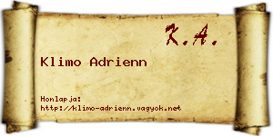 Klimo Adrienn névjegykártya
